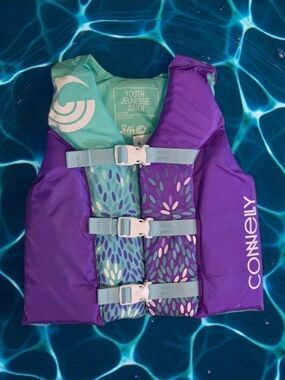 Connelly Youth Life Jacket - Teal & Purple